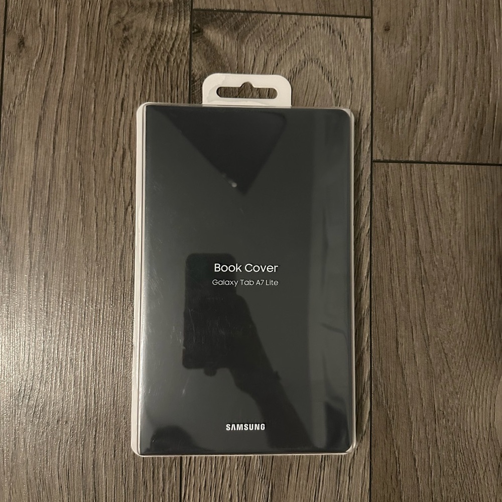 Genuine OEM Samsung Galaxy Tab A7 Lite Book Cover Dark Gray Folio Case Stand